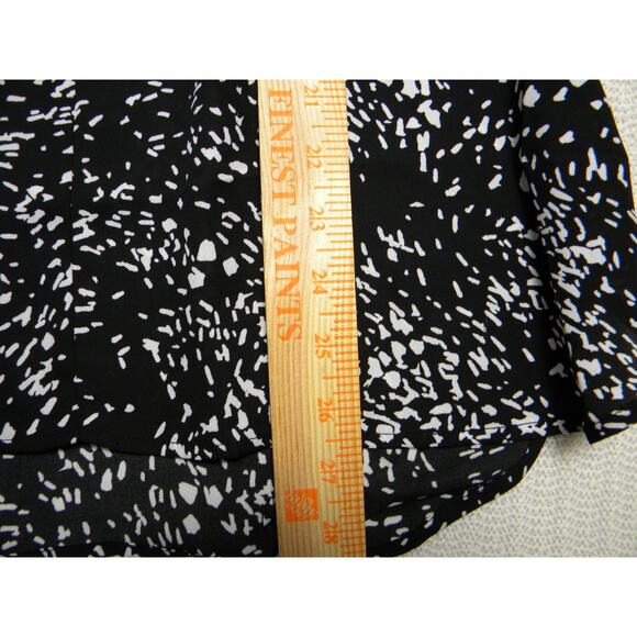 Vince Camuto Size L Black & White Abstract Hi-Low Sleeveless Tank Top Layer - Picture 7 of 7